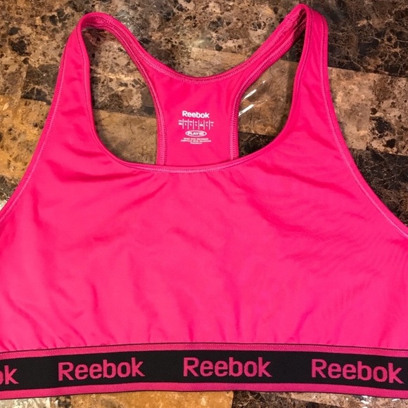 Reebok sports bra Large EUC pink racerback - Picture 11 of 13